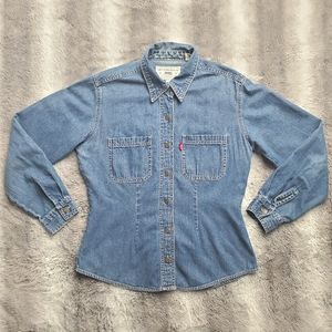 Levis denim vintage woman western blouse